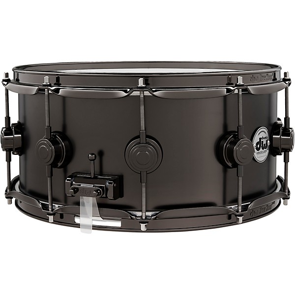 DW Collector's Series Satin Black Over Brass Snare Drum With Satin Chrome Hardware 14 x 6.5 in.