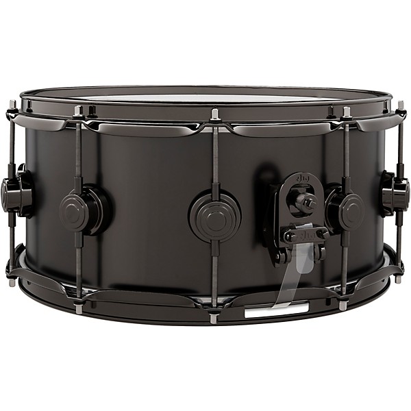 DW Collector's Series Satin Black Over Brass Snare Drum With Satin Chrome Hardware 14 x 6.5 in.