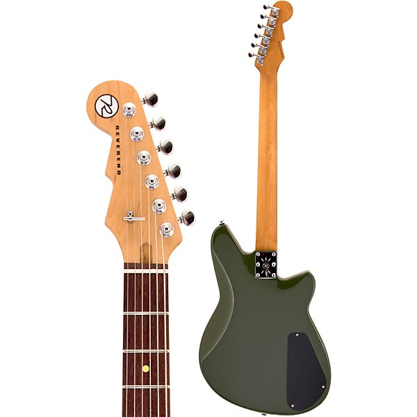 Reverend Descent RA Left-Handed Bariton Electric Guitar Army Green