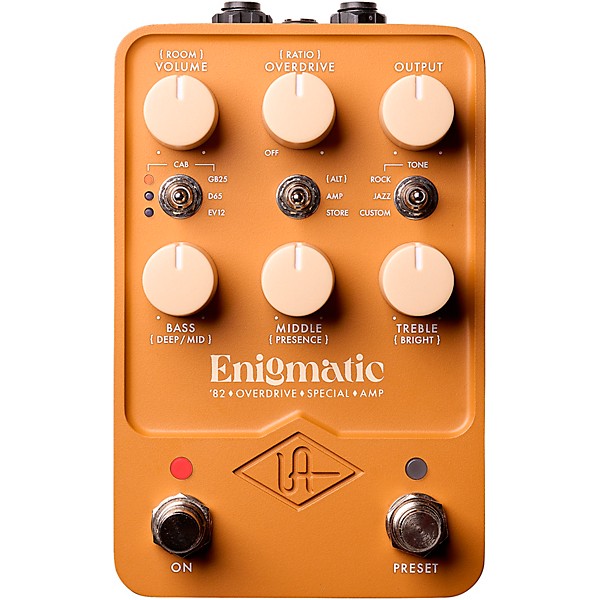 Universal Audio UAFX Enigmatic '82 Overdrive Special Amp Effects Pedal Tan