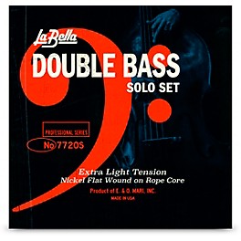 La Bella Double Bass Nickel Flat Wound on Rope Core Solo String Set Extra Light