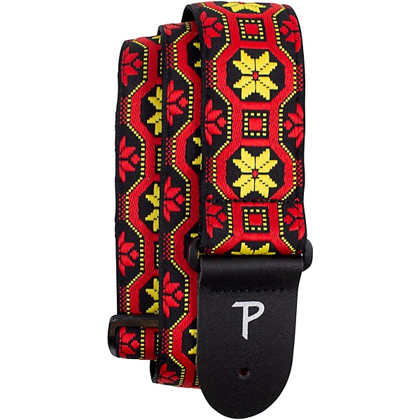 Perri's Jacquard Guitar Strap Red 2 in.