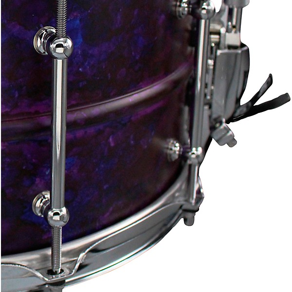 Pork Pie Seamless Aluminum Snare Drum with Purple Ink Finish 14 x 6.5 in.