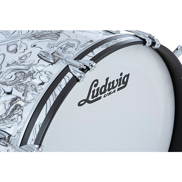 Ludwig Classic Maple 3-Piece Pro Beat Shell Pack With 24" Bass Drum White Mosaic