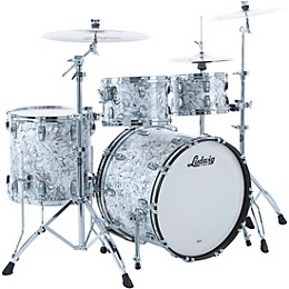 Ludwig Classic Maple 4-Piece Studio Shell Pack With 22" Bass Drum White Mosaic