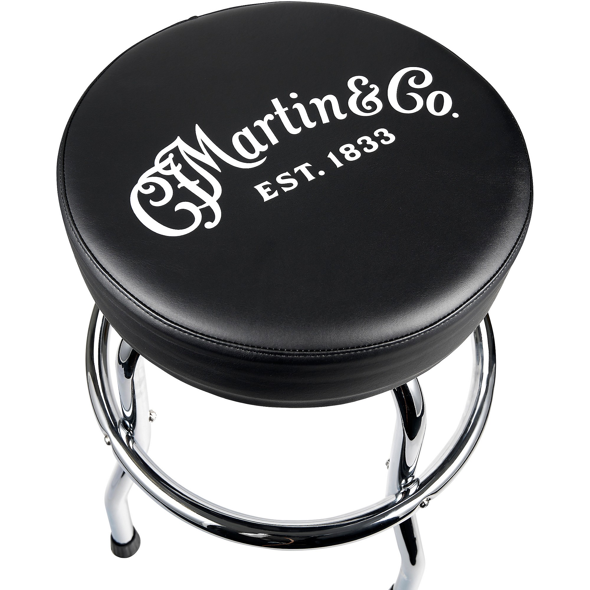MARTIN CHROME BARSTOOL 新品 Martin Chrome Base Barstool With Logo | Guitar Center