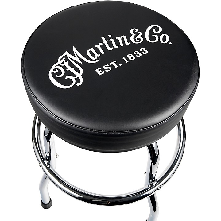 Martin Chrome Base Barstool With Logo | Guitar Center