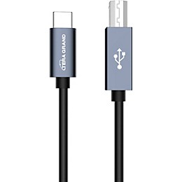 Tera Grand USB 2.0 USB-C to USB-B MIDI and Printer Cable 10 ft. Black