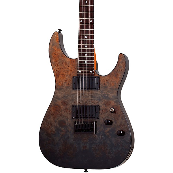 Schecter Guitar Research C-1 Standard Electric Guitar Black Fade Burst Burl