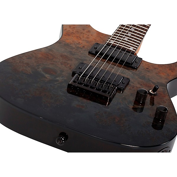 Schecter Guitar Research C-1 Standard Electric Guitar Black Fade Burst Burl