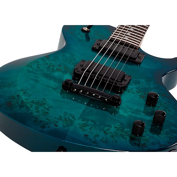 Schecter Guitar Research Solo-II Standard Electric Guitar Ocean Blue Burst Burl