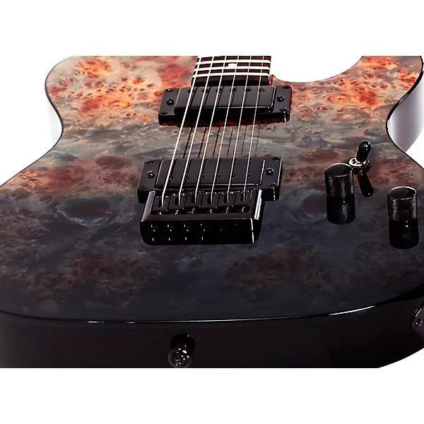 Schecter Guitar Research PT Standard Electric Guitar Black Fade Burst Burl