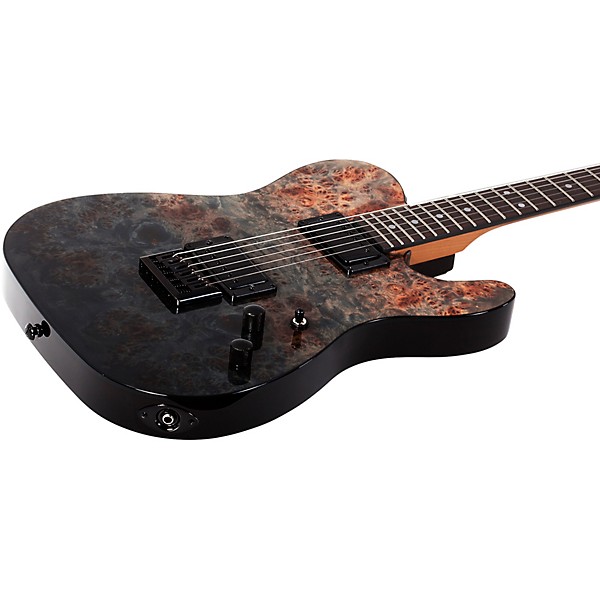 Schecter Guitar Research PT Standard Electric Guitar Black Fade Burst Burl