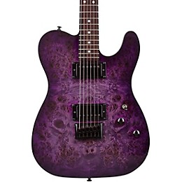 Schecter Guitar Research PT Standard Electric Guitar Purple Burst Burl