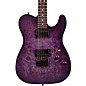 Schecter Guitar Research PT Standard Electric Guitar Purple Burst Burl thumbnail