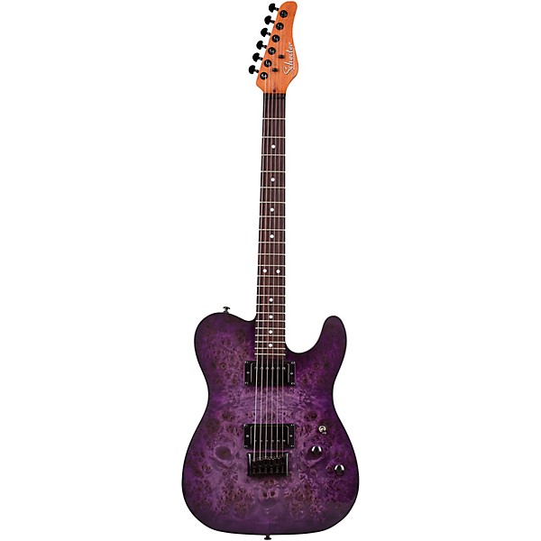 Schecter Guitar Research PT Standard Electric Guitar Purple Burst Burl