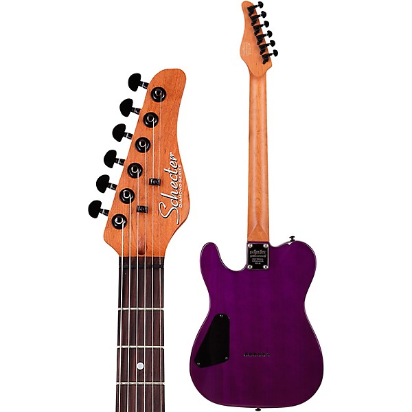 Schecter Guitar Research PT Standard Electric Guitar Purple Burst Burl