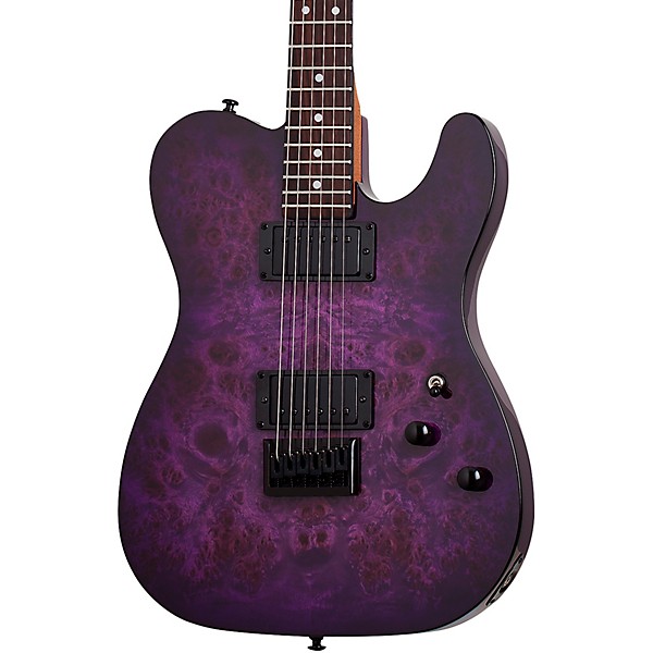 Schecter Guitar Research PT Standard Electric Guitar Purple Burst Burl