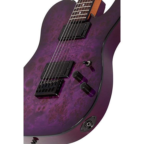 Schecter Guitar Research PT Standard Electric Guitar Purple Burst Burl