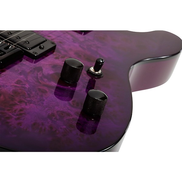 Schecter Guitar Research PT Standard Electric Guitar Purple Burst Burl