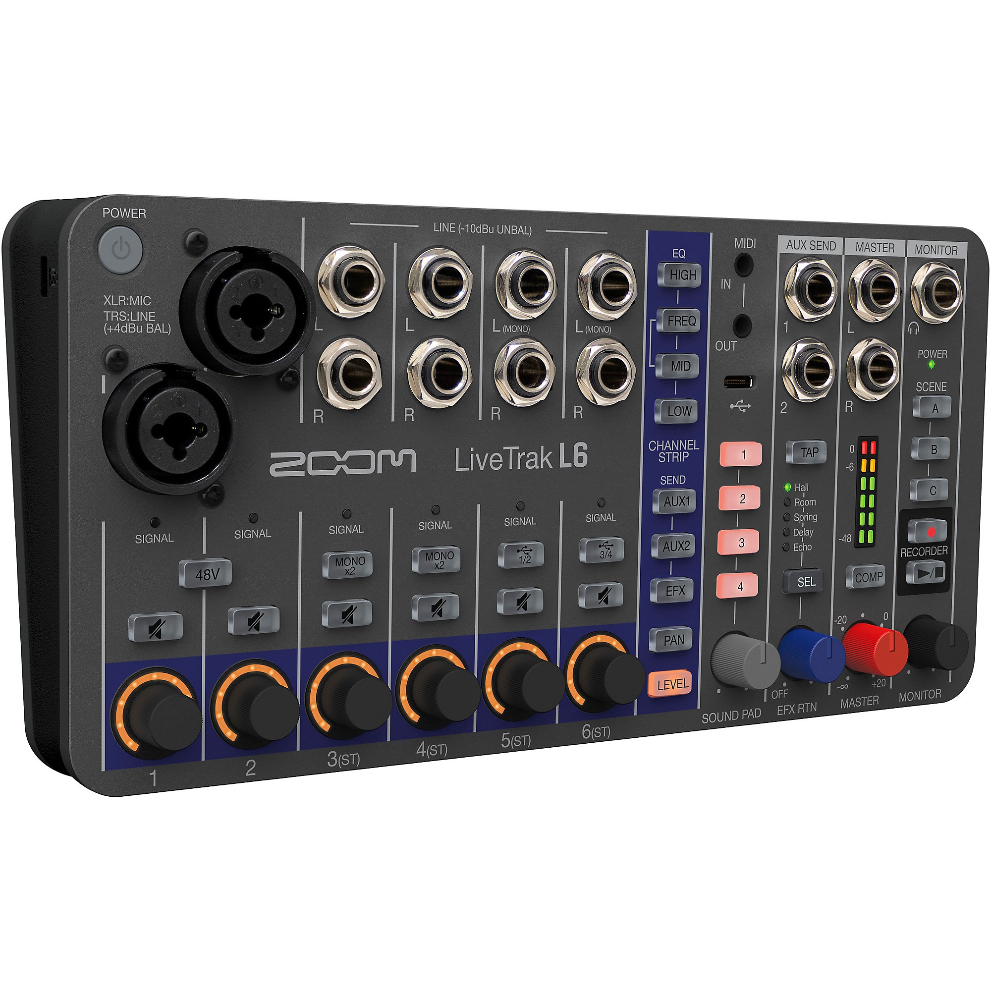 ZOOM LiveTrak L6 オーディオインターフェース Zoom LiveTrak L-6 10-Channel Mixer & Recorder | Guitar Center
