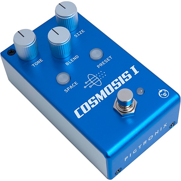 Pigtronix Cosmosis 1 Stereo Ambient Reverb with Morphing Guitar Effects Pedal Blue