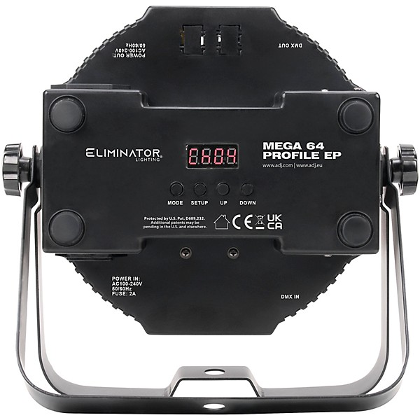 Eliminator Lighting Mega 64 Profile EP Low-Profile Quad LED Wash Light Black
