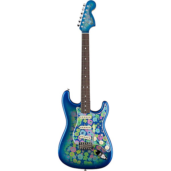 Fender Custom Shop Limited Edition '68 Black Paisley Stratocaster Journeyman Relic Closet Classic Electric Guitar Blue Flower