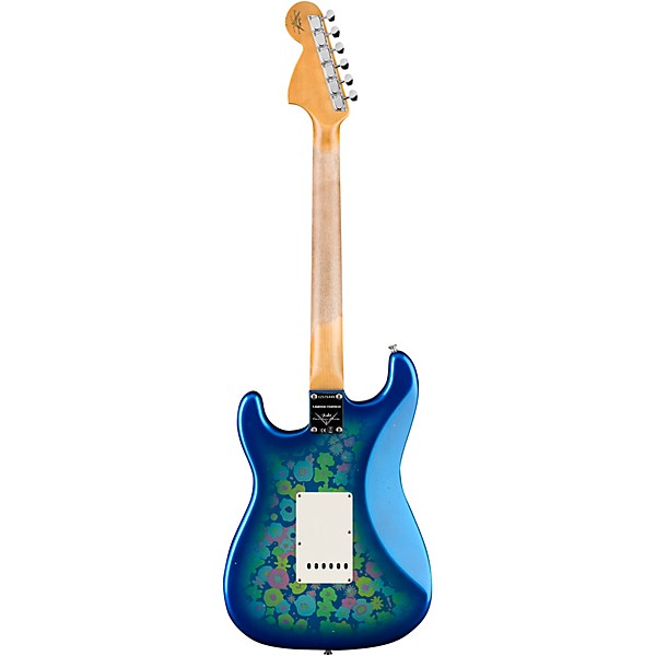 Fender Custom Shop Limited Edition '68 Black Paisley Stratocaster Journeyman Relic Closet Classic Electric Guitar Blue Flower