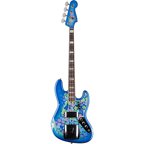 Fender Custom Shop Limited Edition '68 Blue Floral Jazz Bass Relic Blue Flower