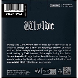 Dunlop Zakk Wylde String Lab Phosphor Bronze Acoustic Guitar Strings 12 - 54