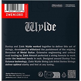 Dunlop Zakk Wylde String Lab Nickel Electric Guitar Strings 10 - 60