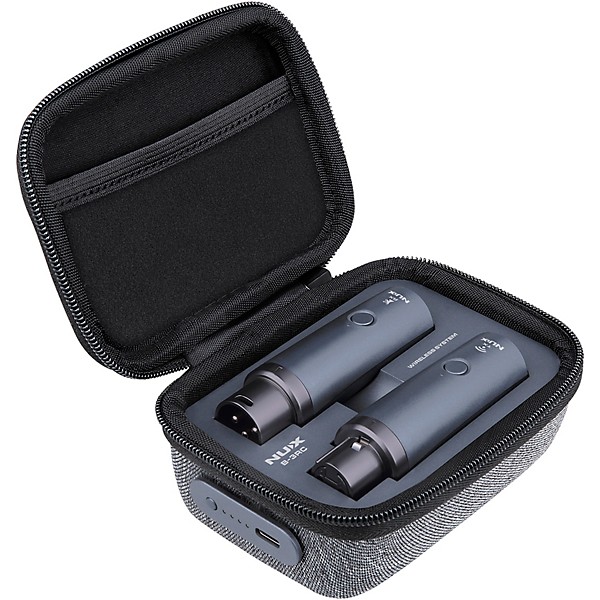 NUX B-3RC 2.4GHz Wireless Mic System Dynamic Mic Bundle With Recharging Case Black