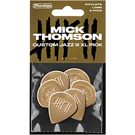 Dunlop Mick Thomson Custom Jazz III XL Nylon Guita... Dunlop Mick Thomson Custom Jazz III XL Nylon Guitar Picks 1.0 mm 6 Pack