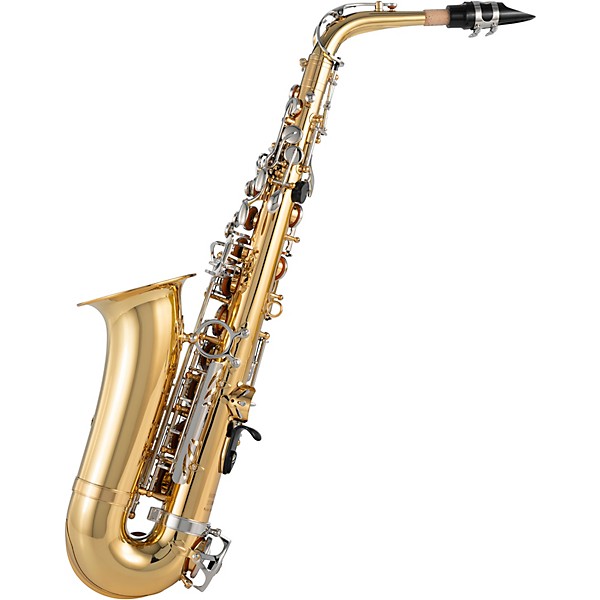 Pearl Belsona Alto Saxophone With ABS Case Gold Lacquer Nickel Plated Keys