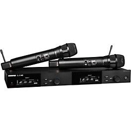 ... Shure SLXD24D/N8C Dual-Channel Digital Wireless Handheld Microphone System with Nexadyne 8/C Cardioid Capsules (G58: 470 to 514 MHz) Band G58 Black