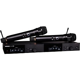 Shure SLXD24D/N8C Dual-Channel Digital Wireless Handheld Microphone System with Nexadyne 8/C Cardioid Capsules (G58: 470 to 514 MHz) Band J52 Black