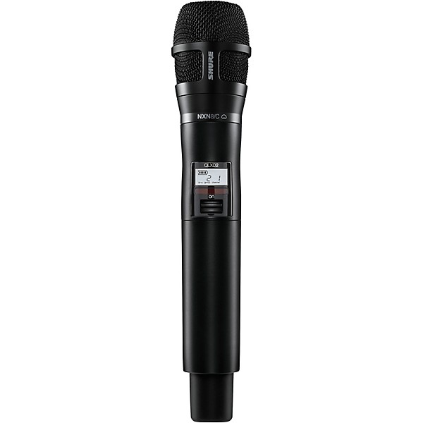 Shure QLXD2/N8C Digital Handheld Wireless Microphone Transmitter with Nexadyne 8/C Cardioid Capsule (G50: 470 to 534 MHz) ...