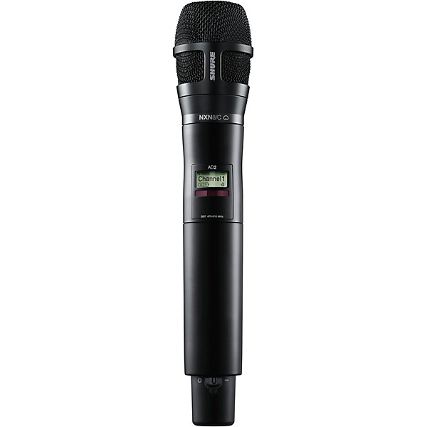 Shure AD2/N8CB Digital Handheld Wireless Microphone Transmitter with Nexadyne 8/C Cardioid Capsule (G57: 470 to 608 + 614 ...