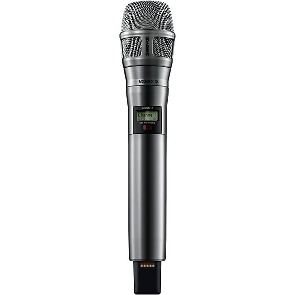 Shure ADX2FD/N8SN Digital Handheld Wireless Microphone Transmitter With Nexadyne 8/S Supercardioid Capsule, Band G57: 470-...