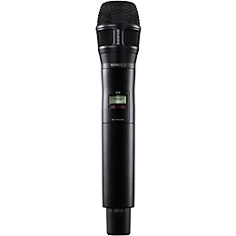 Shure AD2/N8SB Digital Handheld Wireless Microphone Transmitter With Nexadyne 8/S Supercardioid Capsule, Band G57: 470-608 + 614-616MHz Band G57 Black