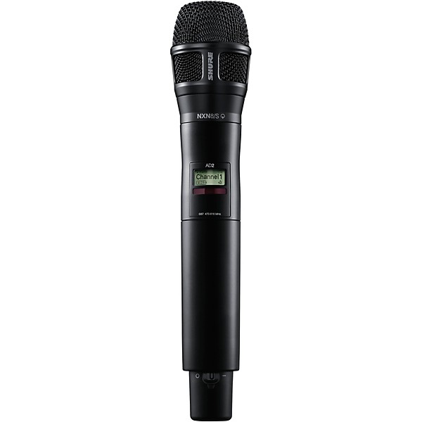 Shure AD2/N8SB Digital Handheld Wireless Microphone Transmitter With Nexadyne 8/S Supercardioid Capsule, Band G57: 470-608...