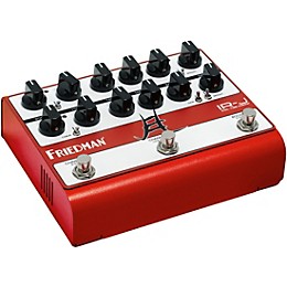 Open Box Friedman IRJ Dual Tube Jake E Lee Signature Dual-Tube Preamp DI+IR Dual-Channel 12AX7 Tubes Effects Pedal Level 1 Red and White