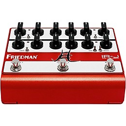 Open Box Friedman IRJ Dual Tube Jake E Lee Signature Dual-Tube Preamp DI+IR Dual-Channel 12AX7 Tubes Effects Pedal Level 1 Red and White