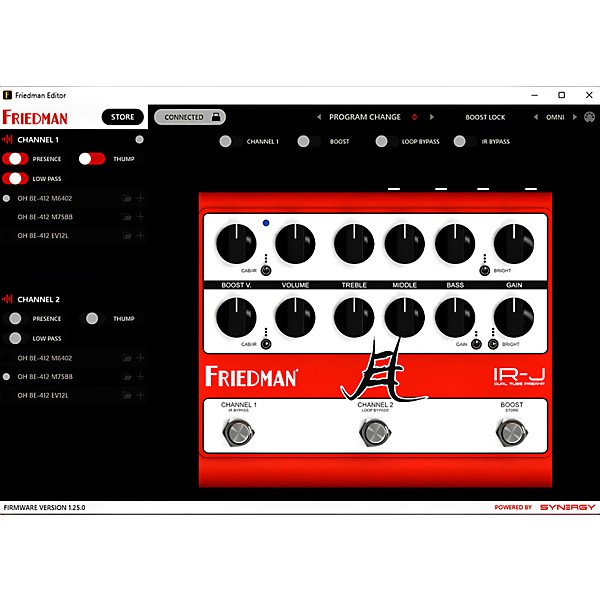 Open Box Friedman IRJ Dual Tube Jake E Lee Signature Dual-Tube Preamp DI+IR Dual-Channel 12AX7 Tubes Effects Pedal Level 1...