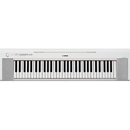 Yamaha Piaggero NP-15 61-Key Portable Keyboard Essentials Bundle White