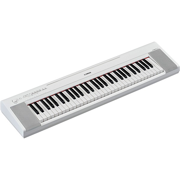 Yamaha Piaggero NP-15 61-Key Portable Keyboard Essentials Bundle White