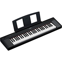 Yamaha Piaggero NP-15 61-Key Portable Keyboard Essentials Bundle Black