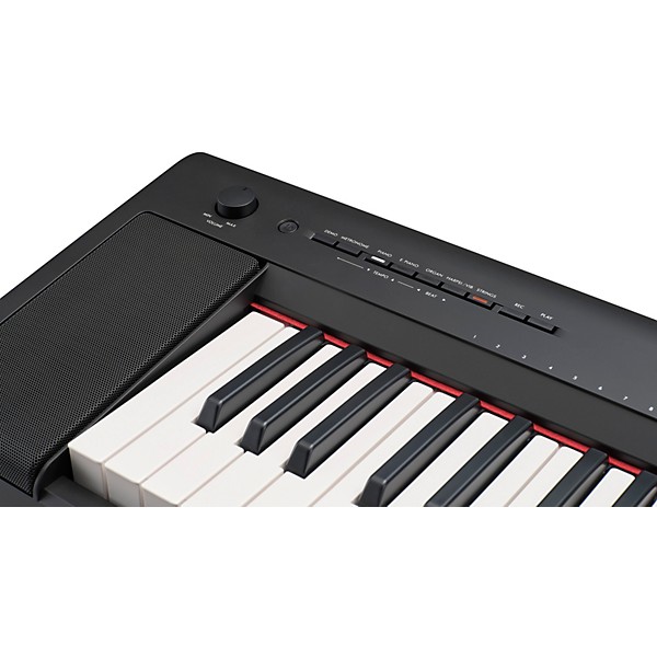 Yamaha Piaggero NP-15 61-Key Portable Keyboard Essentials Bundle Black