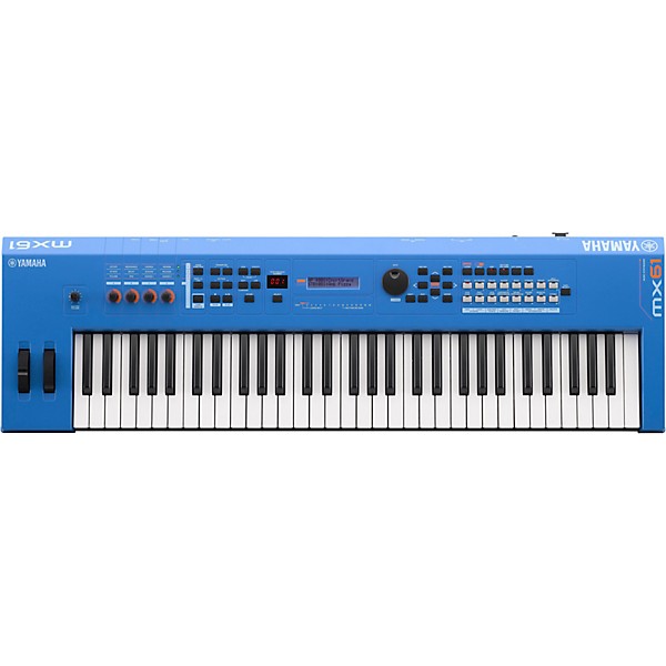 Yamaha MX61 61-Key Music Production Synthesizer Essentials Bundle Blue